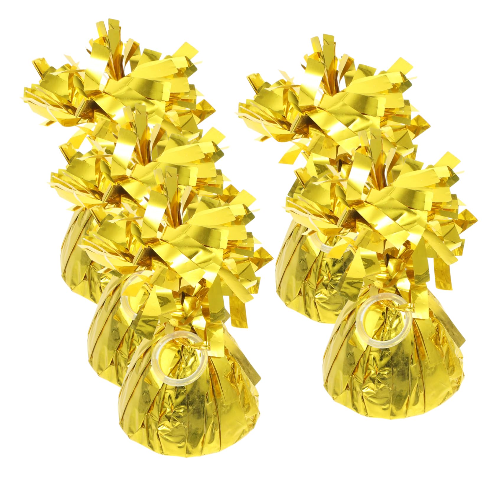 Bloque de Peso para Globos de Aluminio Dorado 5 Piezas