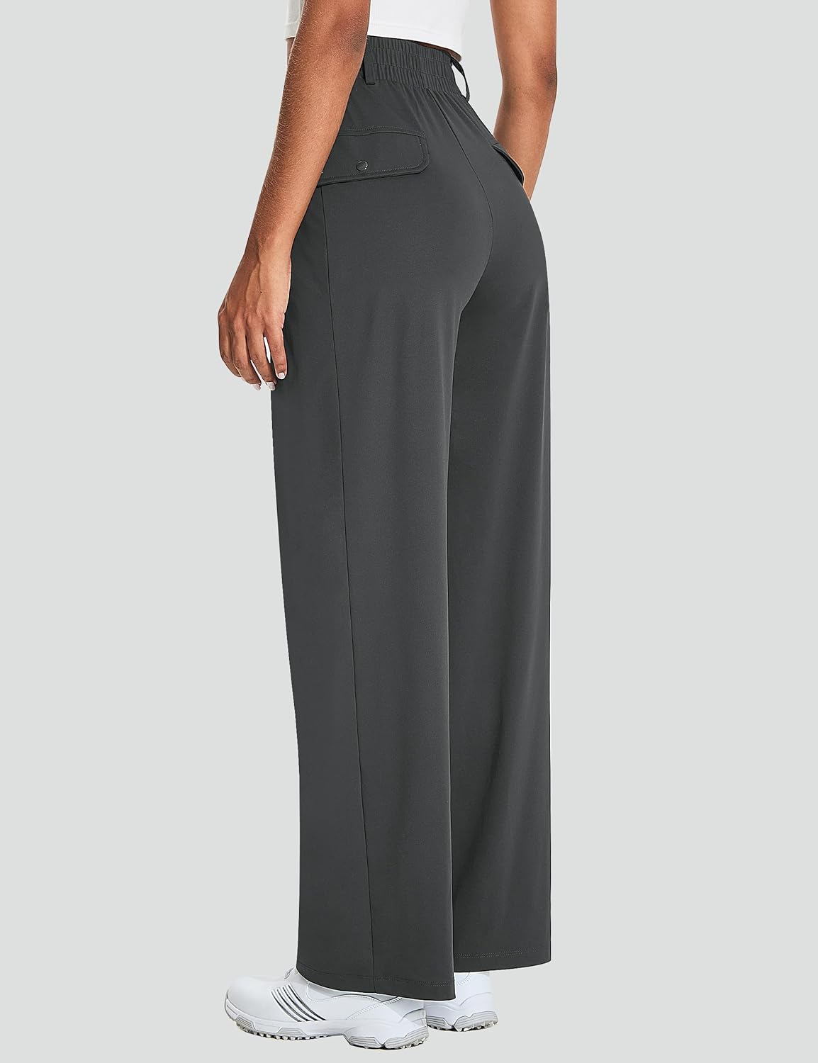 Women's Wide Leg Golf Dress Pants 27"/29"/31" Flowy Travel Work Slacks Trousers UPF 50+ Business Casual Outfits Palazzo Pants - Image 2