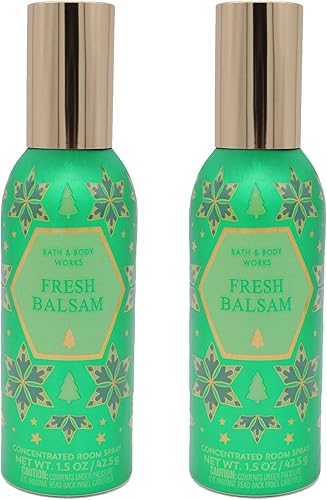 Bath and Body Works Fresh Balsam - Spray concentrado para habitación de 1.5 onzas (paquete de 2)