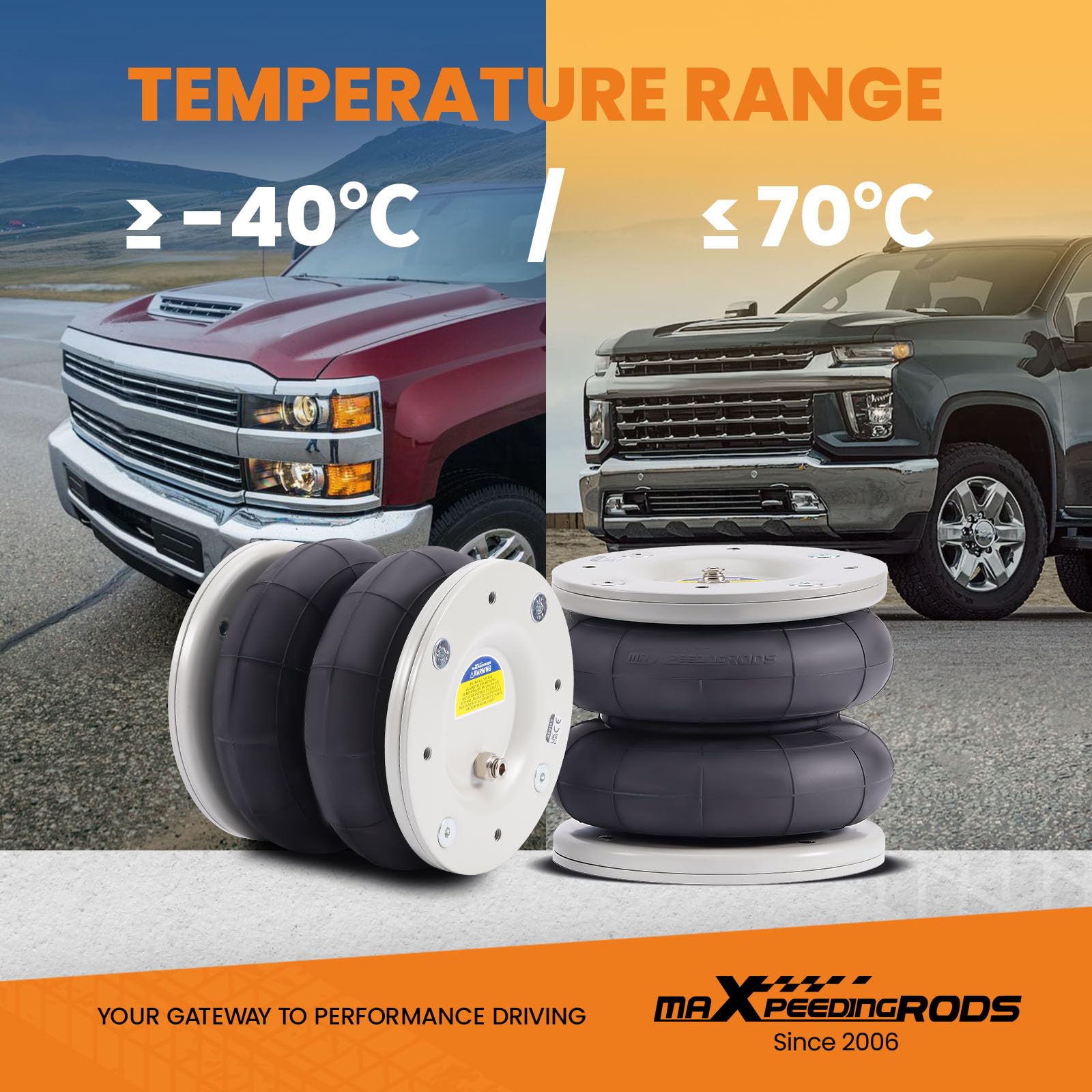 maXpeedingrods Suspension Pneumatique pour Ford Transit à Partir De 2001 à Propulsion ArrièRe Et Pneus JumeléS Fourgon Benne Camping Car Minibus 4000 Kg Compresseur 12 V