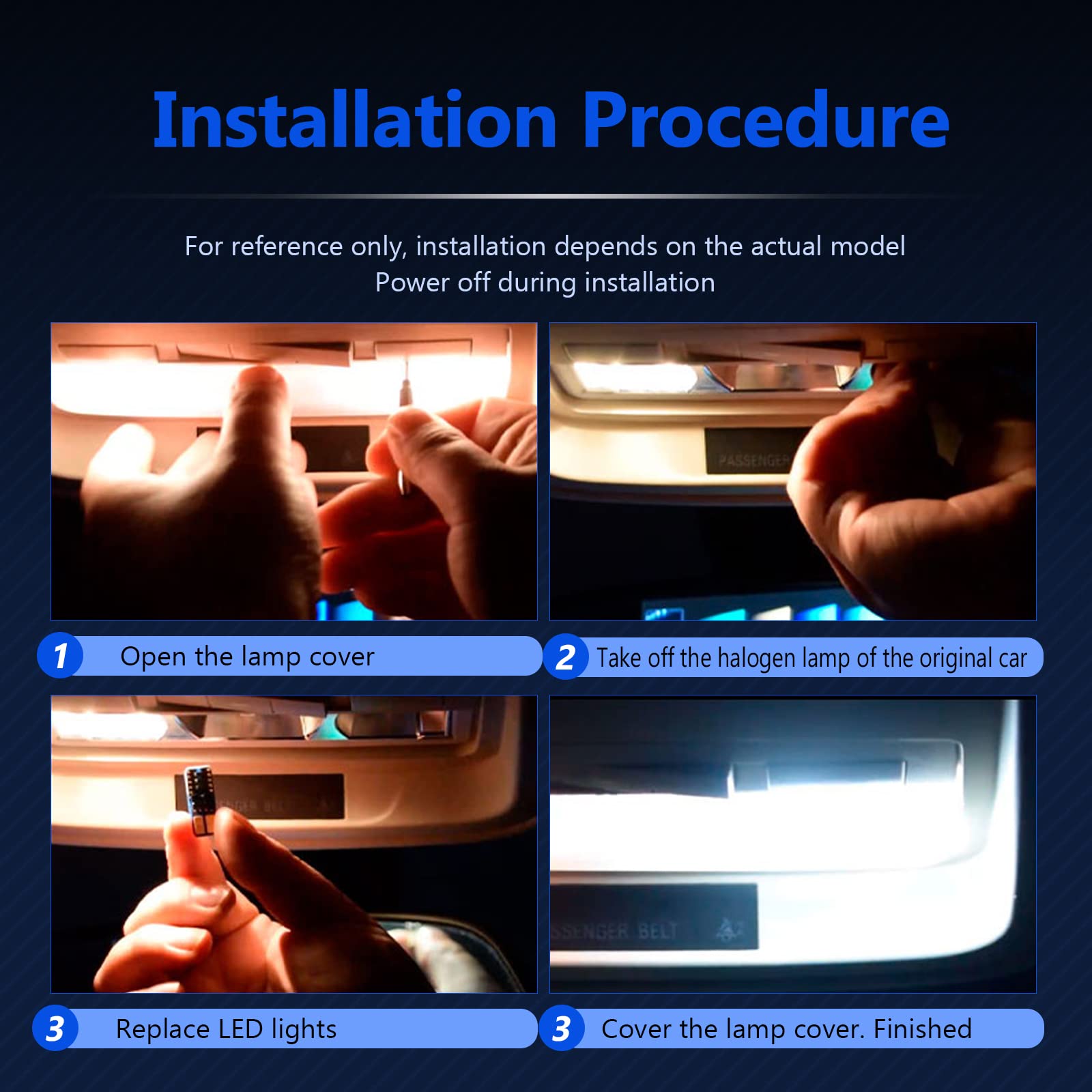 20-Piece LED Interior Light Bulb Kit For Subaru — Cool White Dome, Trunk & License Plate Lights