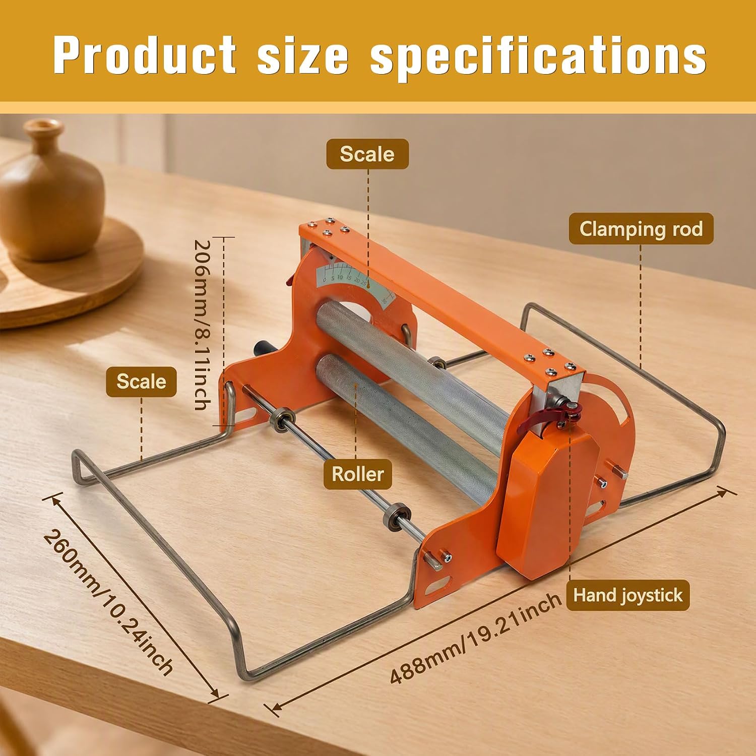 Hand cranked Ceramic Slab Machine,Slab Roller for Clay Pottery
