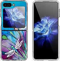 Vista 7 de Carcasa rígida para Samsung Galaxy Z Flip 5, funda protectora rígida a prueba de golpes para Samsung Galaxy Z Flip 5, diseño de mandala morado