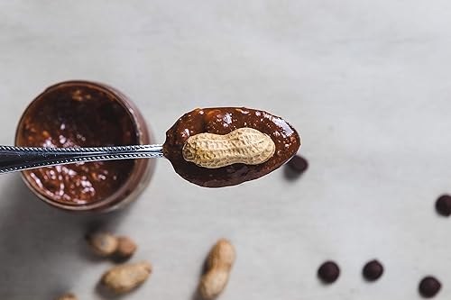 Miniatura 4 de Saratoga Peanut Butter Company Chillin Chocolate - Mantequilla de maní gruesa de chocolate negro. Tarro de 16 onzas. Bajo en azúcar, bajo en sodio,