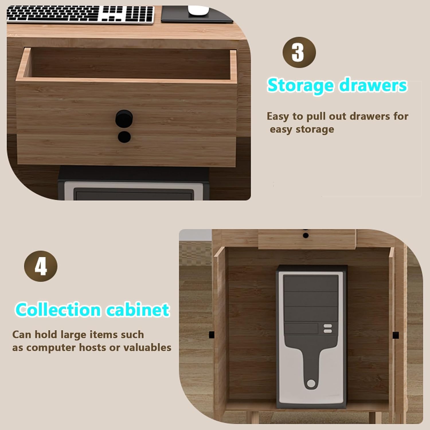 Reception Desk, Retail Checkout Counter with Storage, Front Desk Reception Room Table, No Assembly, Counter Table for Salon Beauty Salon Supermarket(60cm/23.6in)