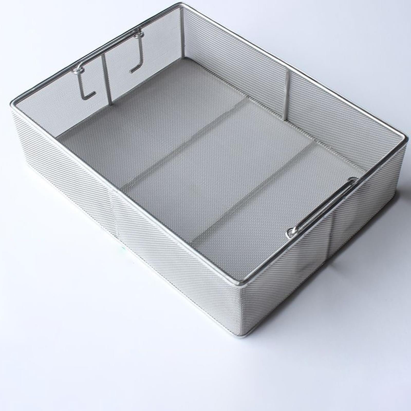 Qianly Cleaner Basket Portatile Vassoio Lavaggio Acciaio Inox Anticorrosione Adatto per Studio Odontoiatrico Organizzazione Medica