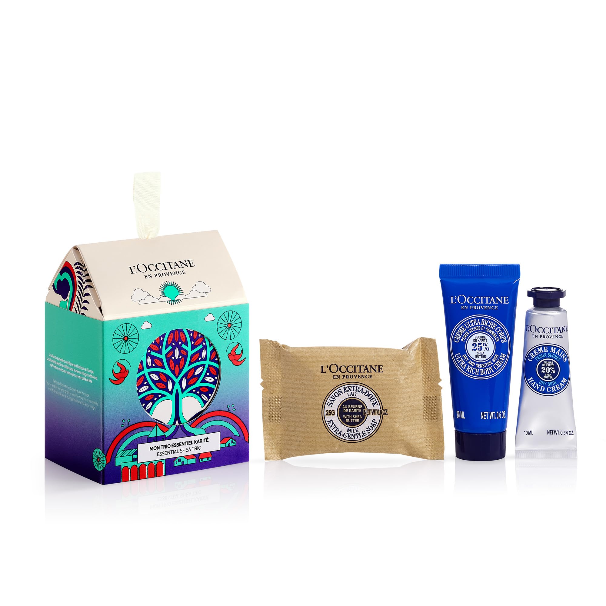 L'Occitane Shea Holiday Ornament Gift Set for Comforted & Nourished Skin