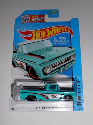 HOT WHEELS CUSTOM 62' CHEVY 72250 HW CITY camión raro nuevo