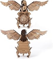 Vista 8 de nicknack Rompecabezas de madera 3D Eagle Clock Kits de modelo mecánico de madera para adultos niños regalo
