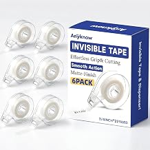Invisible Tape with Dispenser 3/4 x 800 inch Clear Matte Tape 6 Rolls