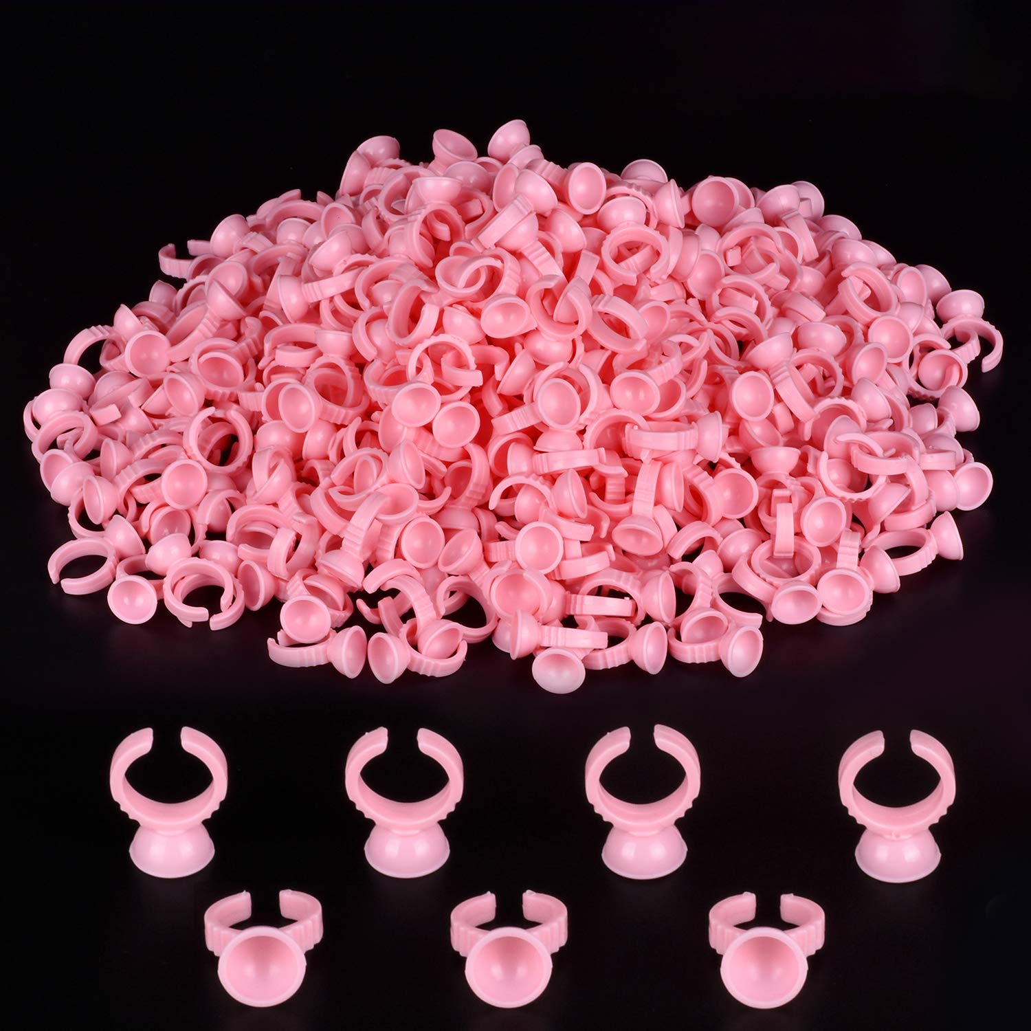 Glue Rings for Eyelash Extensions Glue Rings Pink INFILILA 300pcs Lash Extension Supplies Eyelash Extension Supplies Lash Supplies for Eyelash Extensions Lash Glue Ring Cup for Eyelash Extension