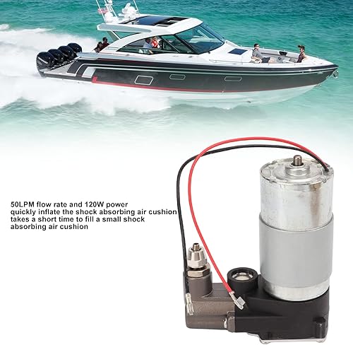 Miniatura 2 de Bomba de inflado de cojín de aire de asiento, bomba lumbar de aire de asiento, aleación de acero 50LPM 120W DC 24V 5A para vehículos recreativos,