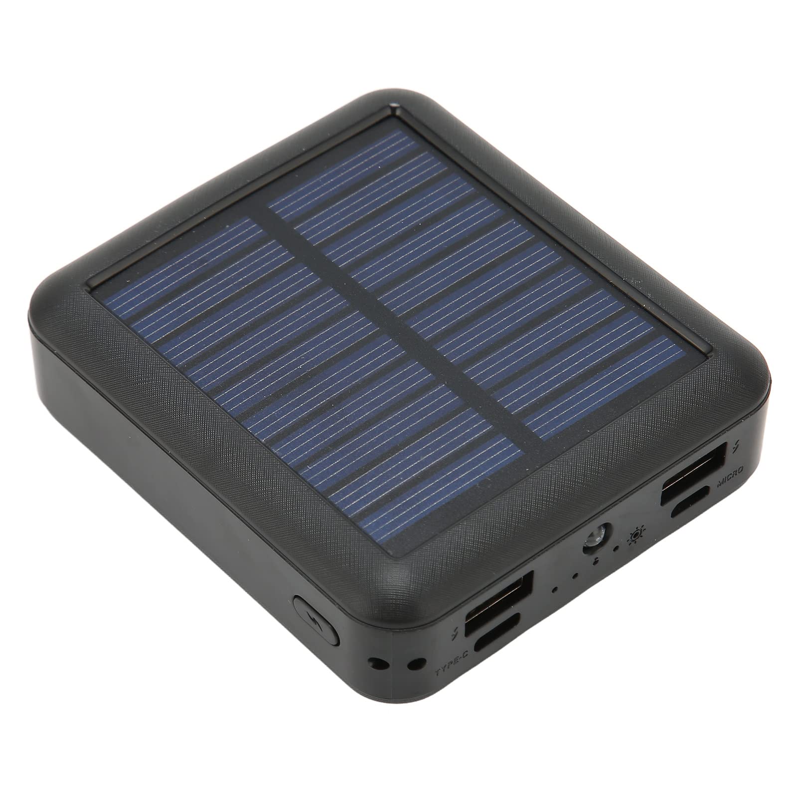 EMUKOEP Chargeur Solaire 20000mAh avec Port USB C, Banque d'alimentation Solaire Durable pour Téléphone pour la Randonnée et Les Voyages (Noire)