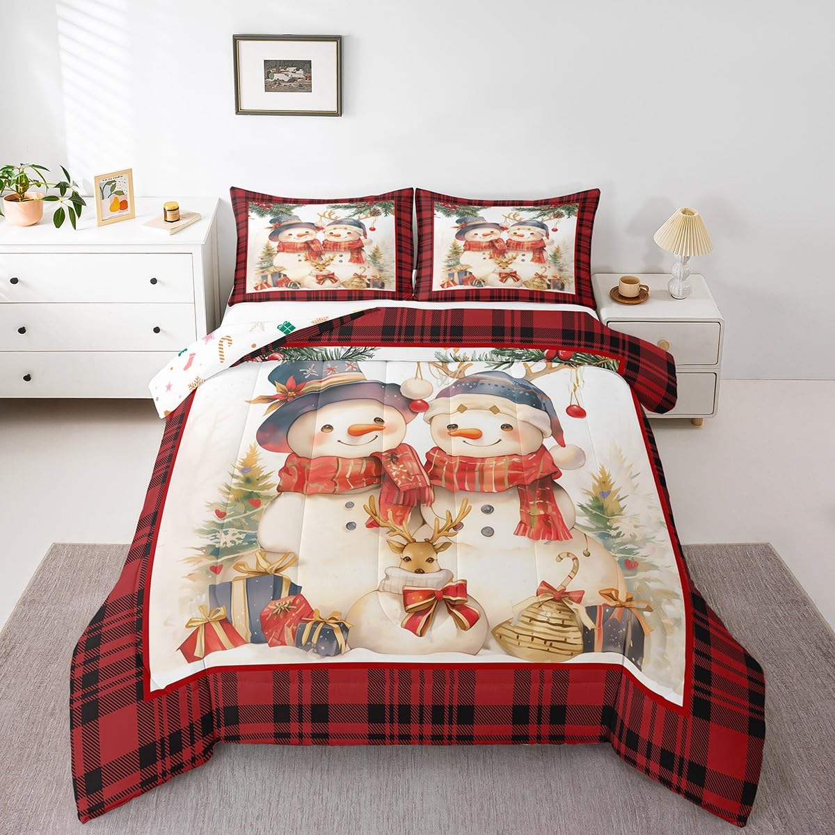 Parure de lit bonhomme de neige Manfei : finis les lits tristes dans la chambre enfant
