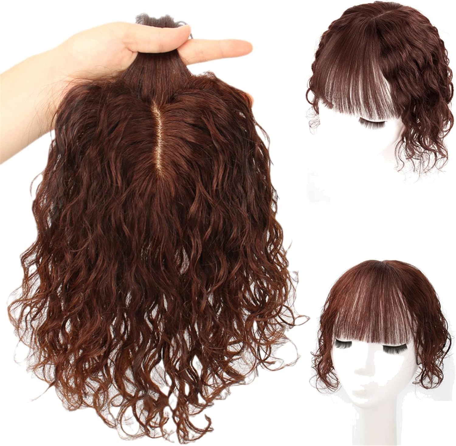 Topper cheveux humains bouclés idéal pour changer de coiffure au quotidien