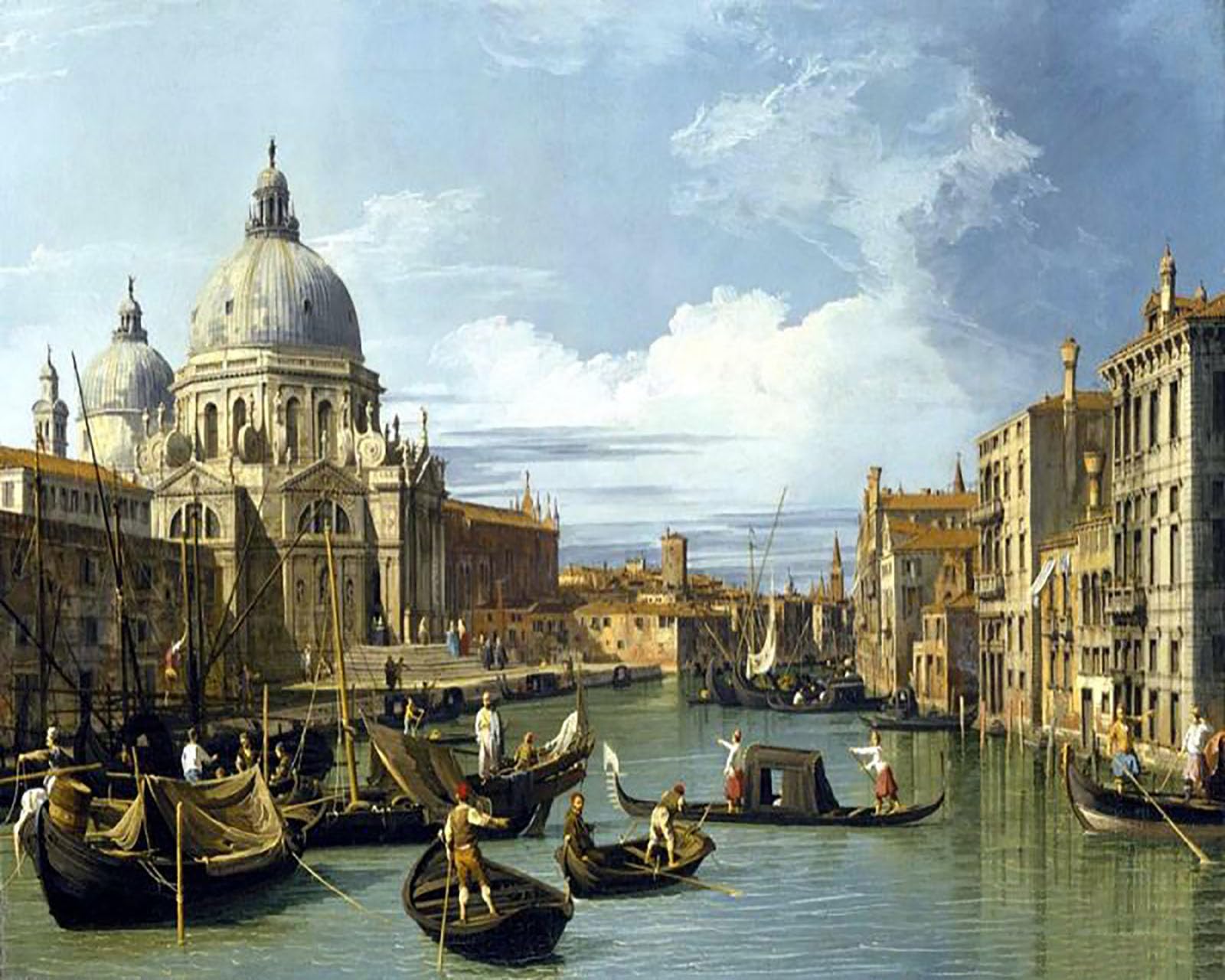 ZHXXFD Paint By Numbers for Adults Kids Beginners Landscape Famous Paintings with Frame 40X50CM The Entrance to The Grand Canal, Venice - Canaletto,A29