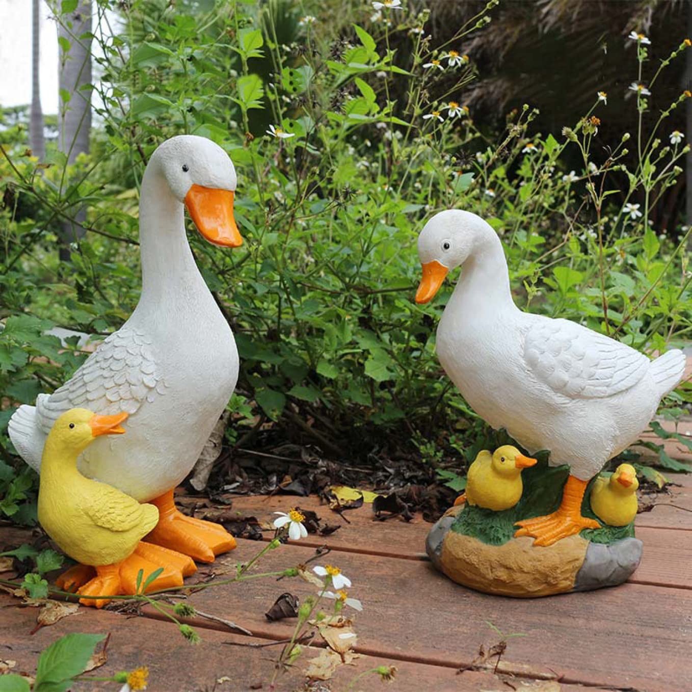 Amazon.co.jp: 動物フィギュア アヒル インテリア 置物 樹脂 装飾