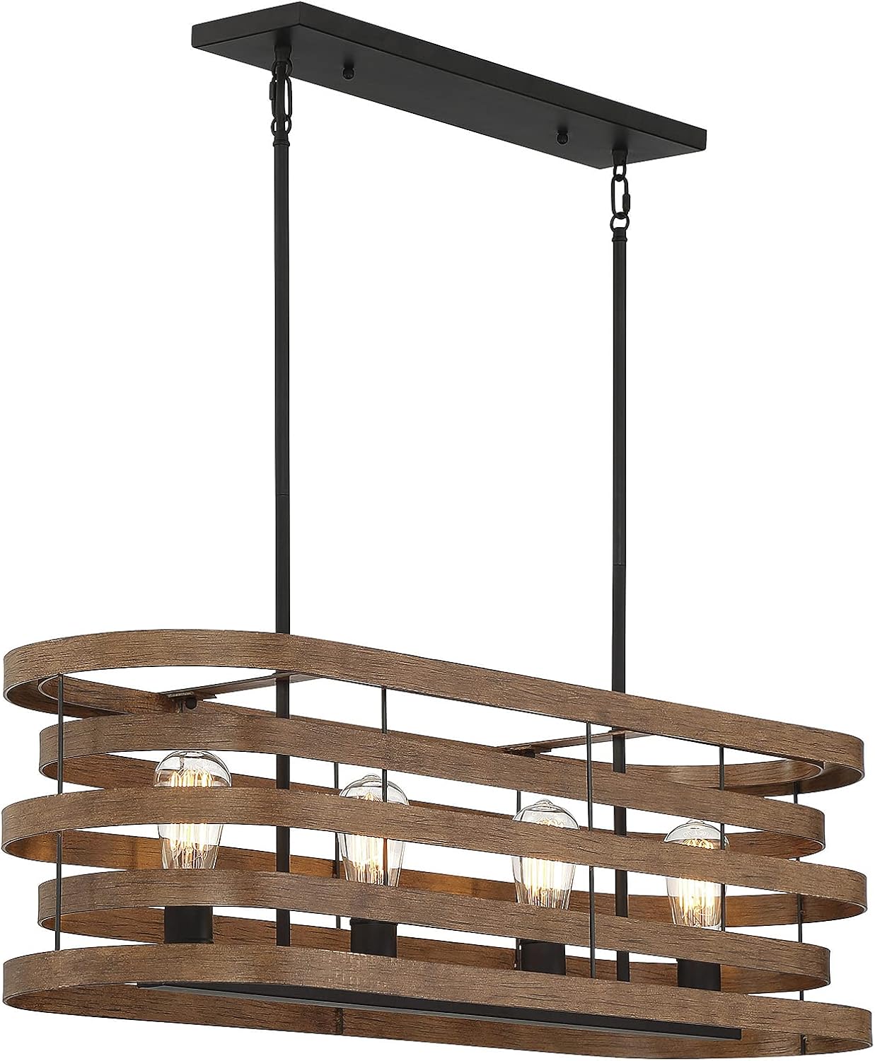 Savoy House 1-2965-4-36 4 Light Linear Chandelier-14 inches Tall by 10 inches Wide