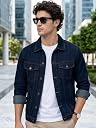 Urbano Plus Men's Blue Regular Fit Washed Full Sleeve Denim Jacket (plusjaktp-denim-mblue-4xl) gallery image