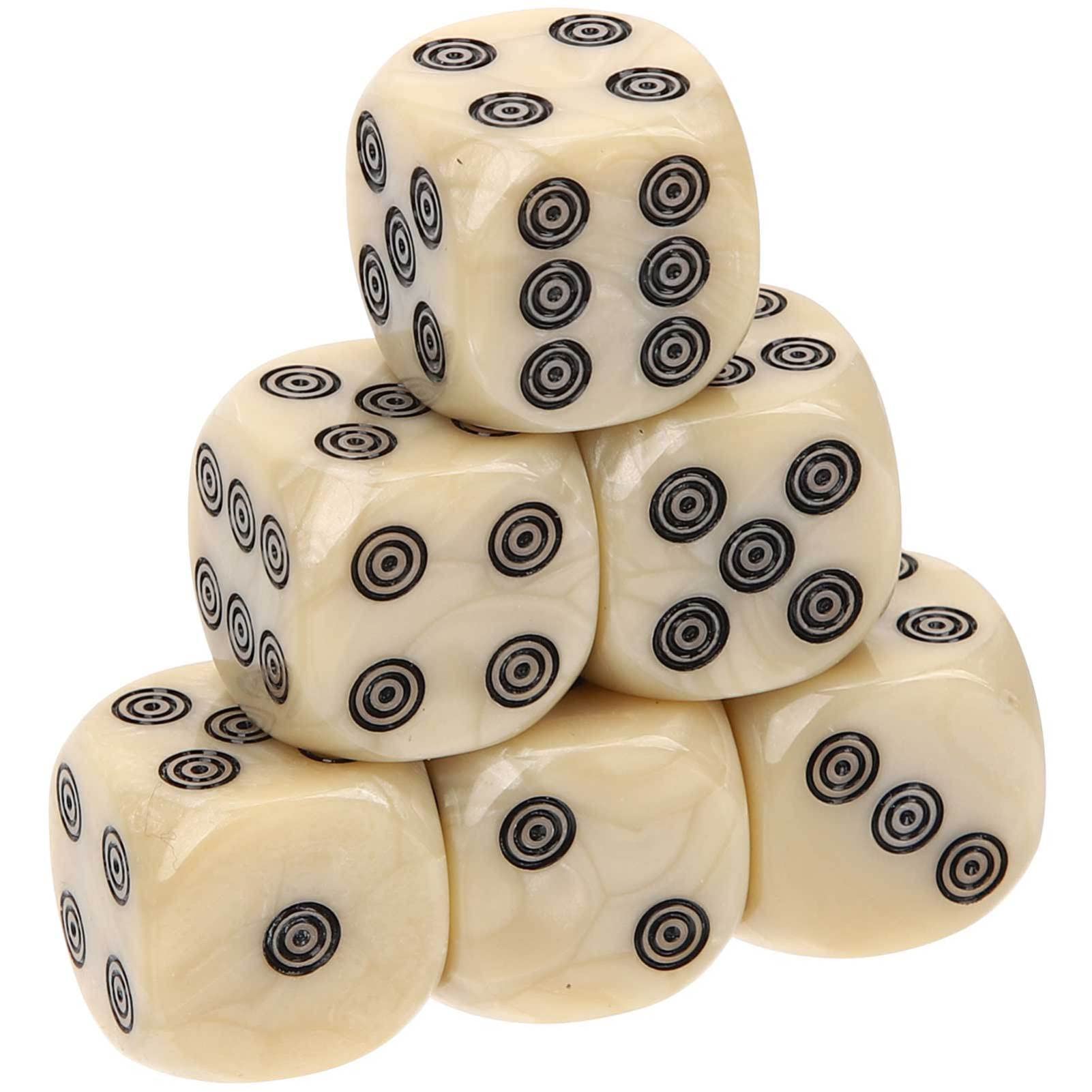 BESTonZON 20pcs Aesthetic Dice Toy Board Game Accessories Acrylic Dice for Tabletop Gaming Decor Halloween