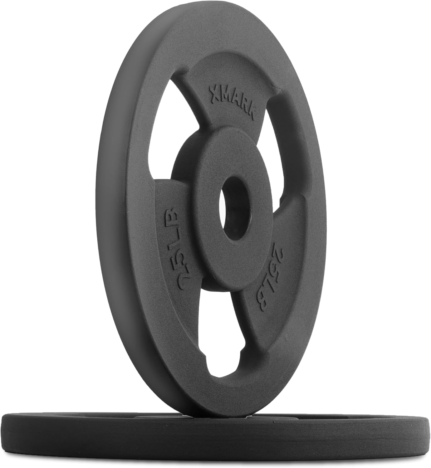 XMARK IRON HORSE Premium Cast Iron Olympic Weight Plates, 2.5 lb to 45 lb Barbell Weights, Strength Training and Conditioning