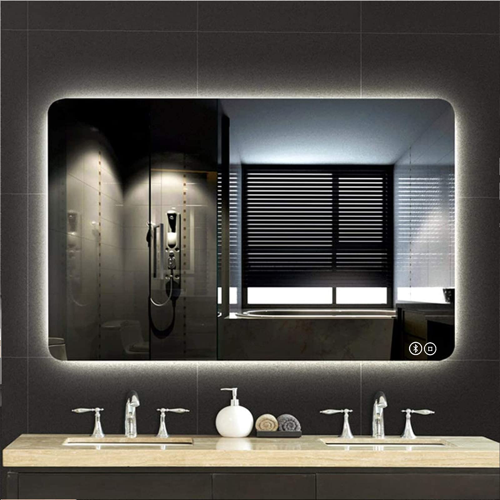 Buy iropro 700x1000mm Illuminated LED Bathroom Bluetooth Mirror with