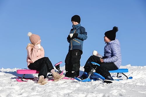 Miniatura 6 de STIGA Snowracer Curve Snow Sledge with Steering Wheel and Brakes for Children from 7 Years Old