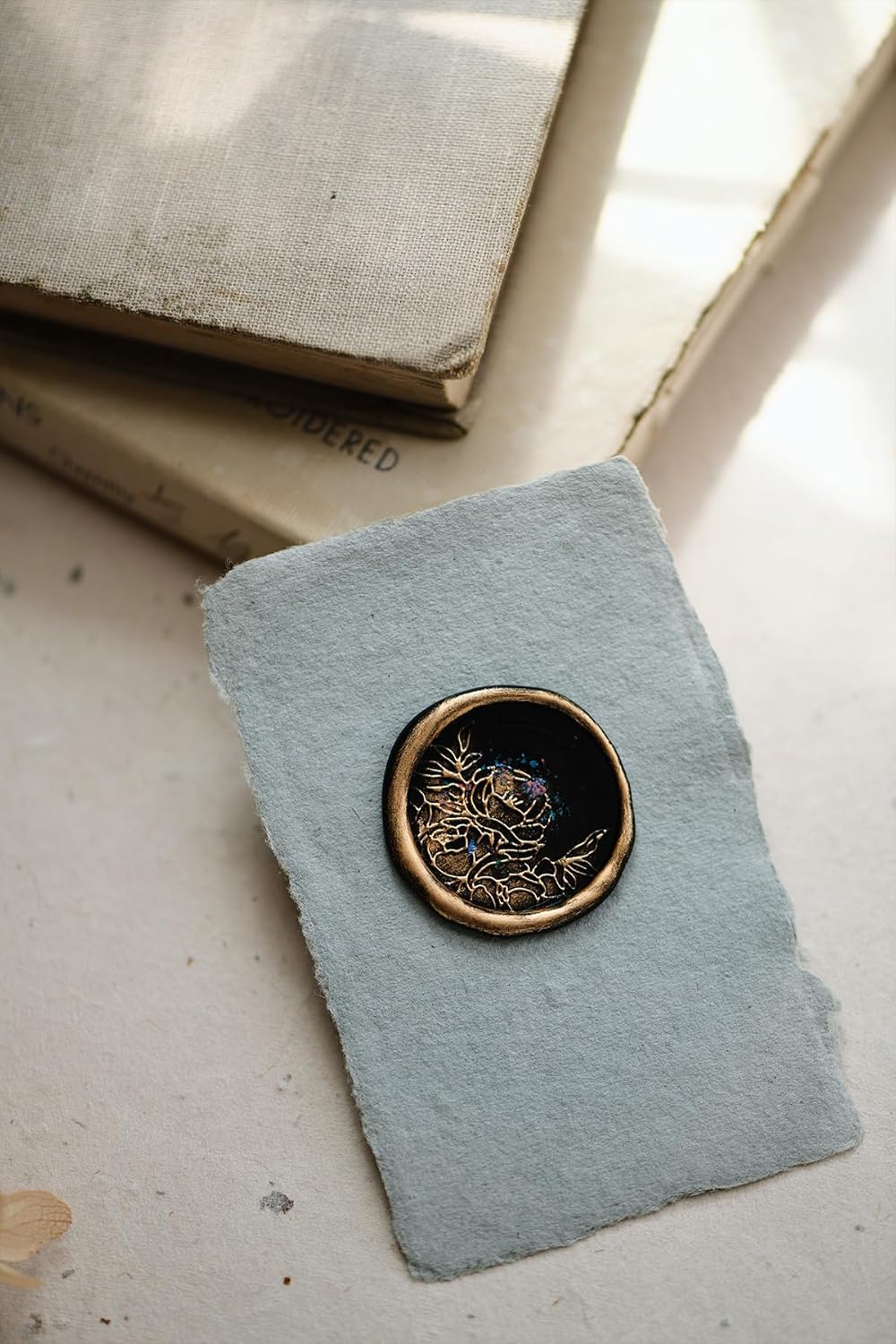 Peony Bloom Wax Seal Stamp - for Wedding Invitations, Greeting Cards, Gift Wrapping, Branding, Art Project