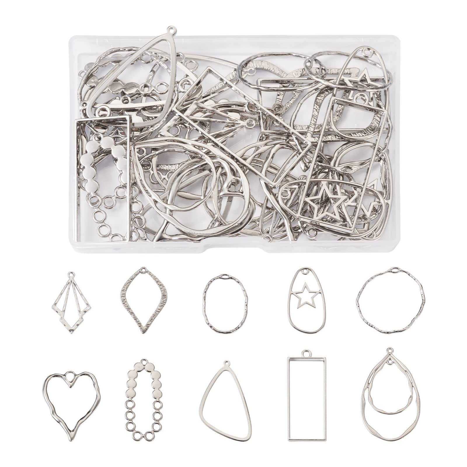 Acquista 10 Pezzi Ciondolo Con Cornice In Metallo Con Cornice In Resina