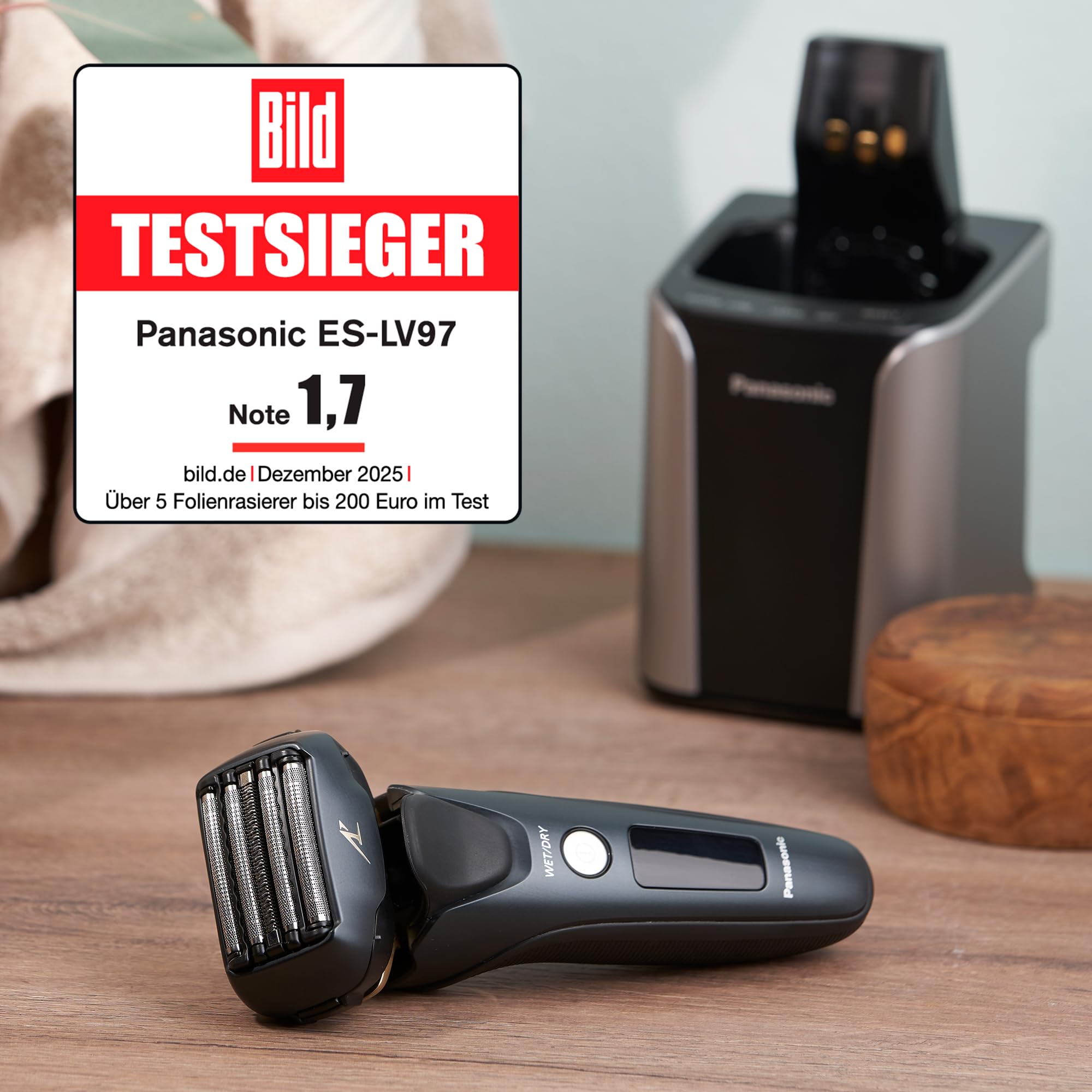 Panasonic Wet/Dry Razor with 5-Way Shaving Head and Linear Motor