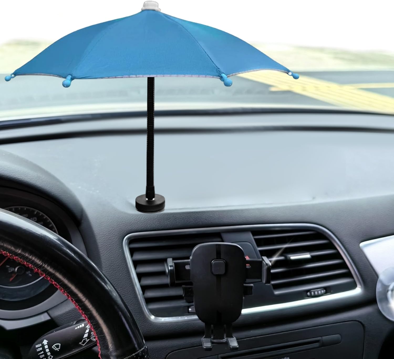 3Pcs Magnetic Phone Umbrella for Sun, UV & Heat Blocking Silver Coated Screen Sun Shade with 360° Adjustable Gooseneck, Cell Phone Accessory image 2