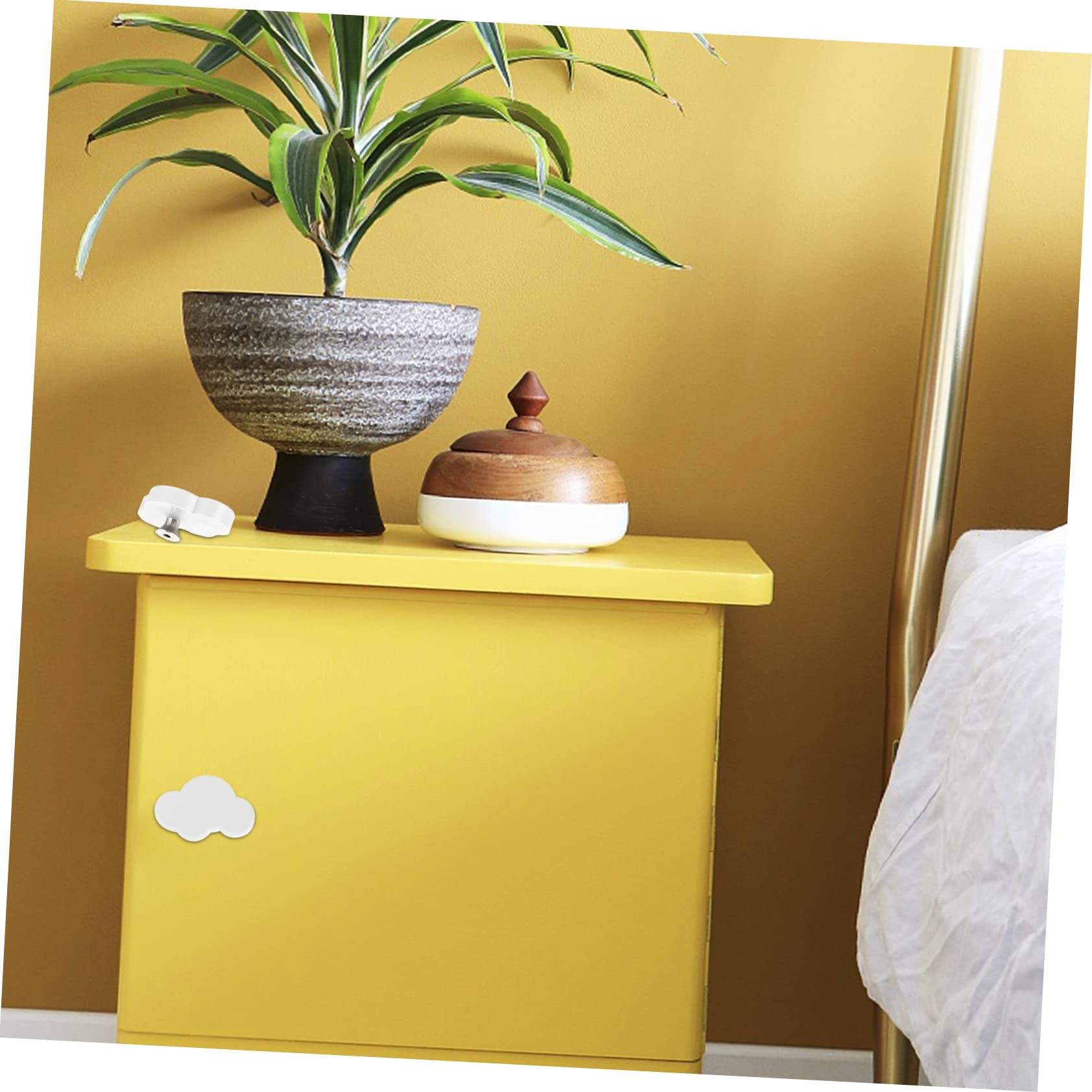 Housoutil Cabinets Door Handles 6pcs Cloud Shape Boys and Girls Room Handles Soft Rubber Zinc Alloy Easy Installation Furniture Pull Handle