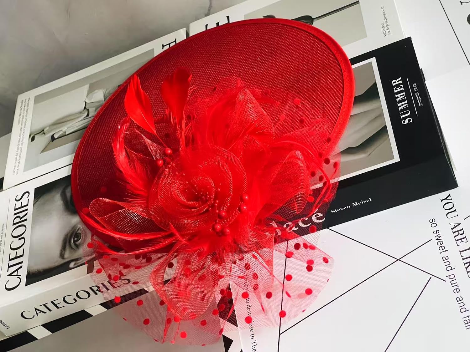 Womens Church Derby Fascinator Hats,20s 50s Linen Feather Vintage Feather Wedding Tea Party Derby Hats 2025