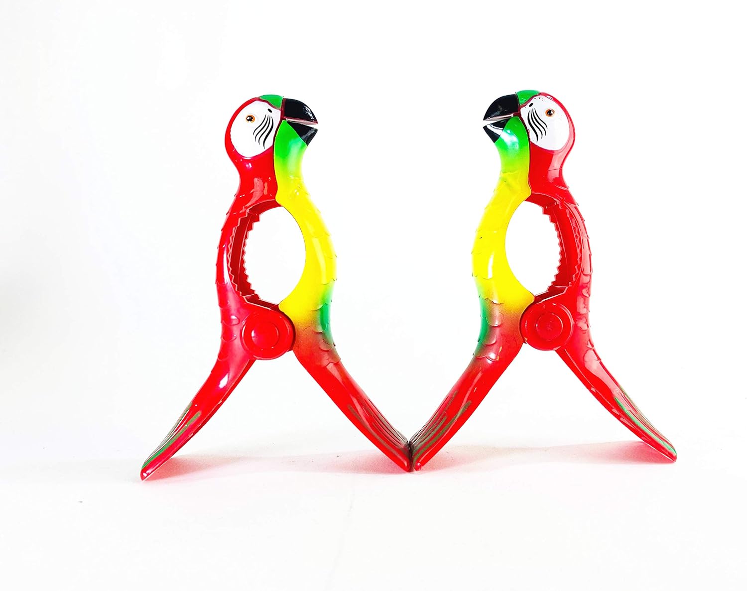 C&H Solutions Parrot Flip Style Beach Towel Clips Jumbo Size for Beach Chair, Cruise Beach Patio, Pool Accessories for Chairs, Household Clip, Baby Stroller