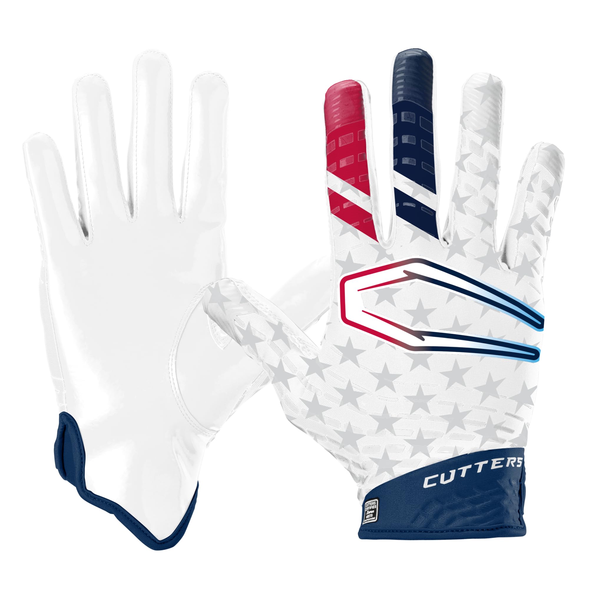 Cutters Guanti da calcio con ricevitore largo Rev 5.0 Ultra Grip antiscivolo. Giovanile (1 paio)