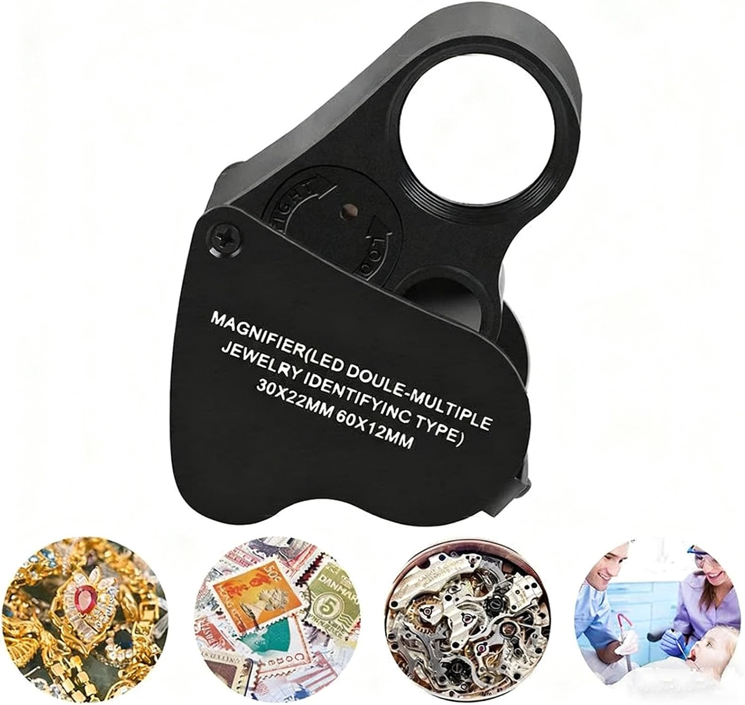 Compact ABS Jewelry Loupe Magnifyings Glass Ergonomic Inspection Tool for Detailed Analysis and Appraisal Loupe