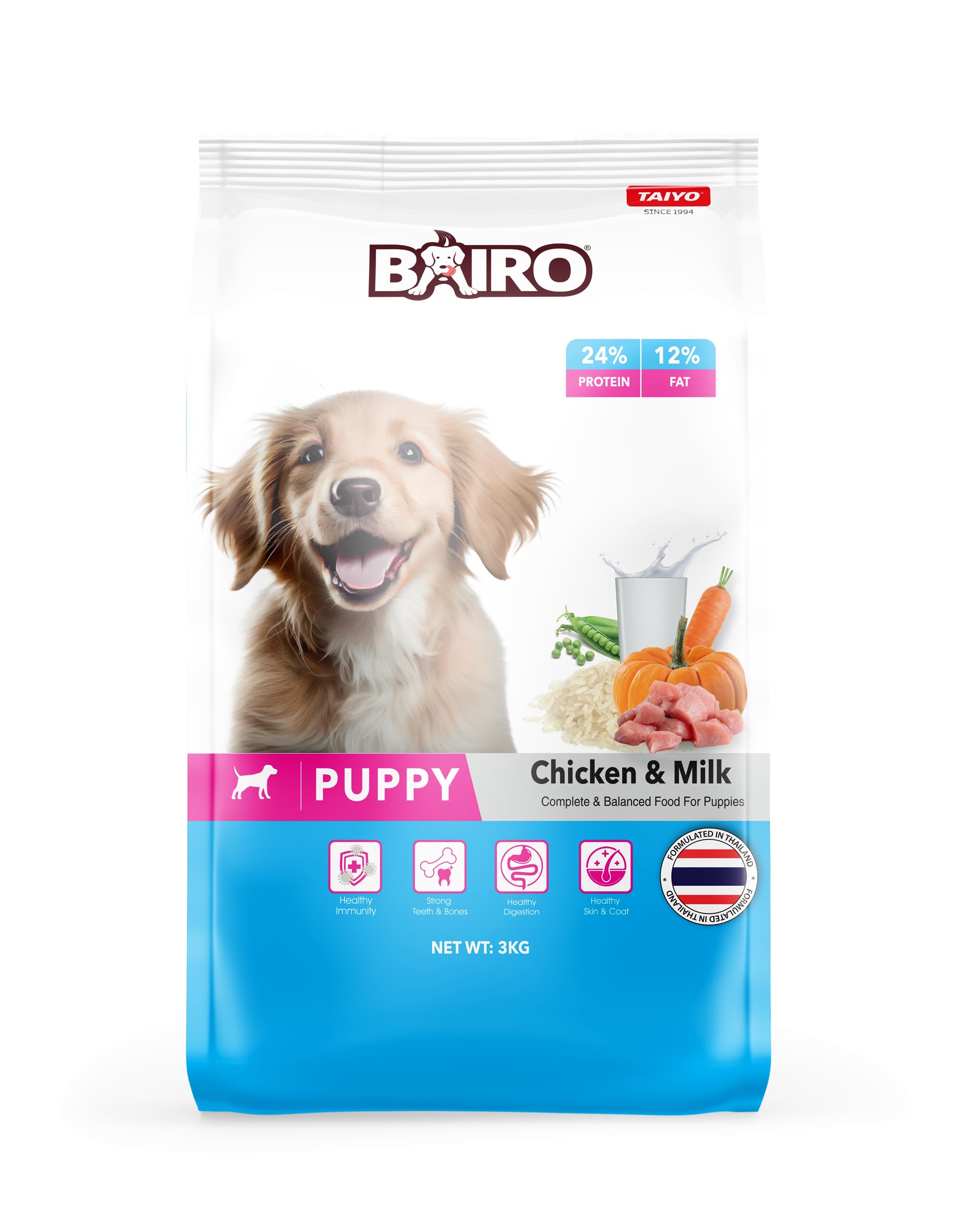 BAIRO Chicken and Milk Puppy Dog Food, 3kg Pack Dry Dog Food, Complete and Balanced Nutrition for All Dogs, Protein and Essential Nutrients (B0CH3DRM77) Amazon Price History, Amazon Price Tracker