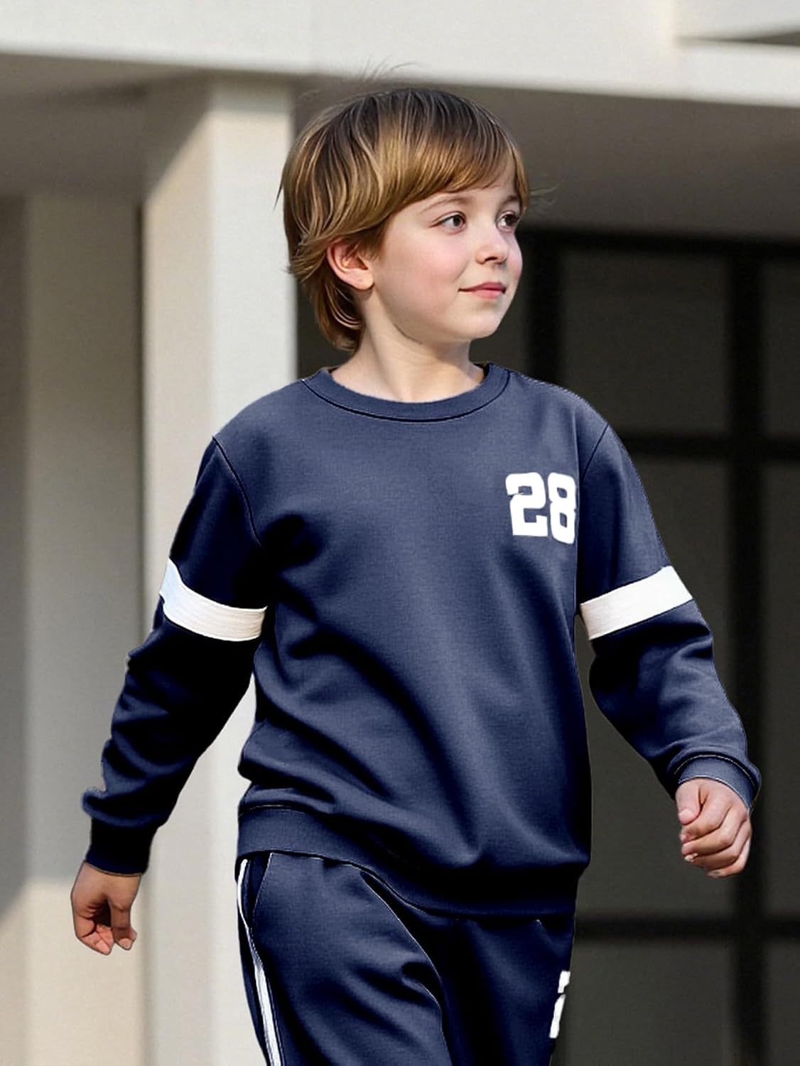 2pcs Toddler Clothes for Boys Baby Boy Fall Clothes Number 28 Long Sleeve Sweatshirt + Joggers Pants Outfit Set