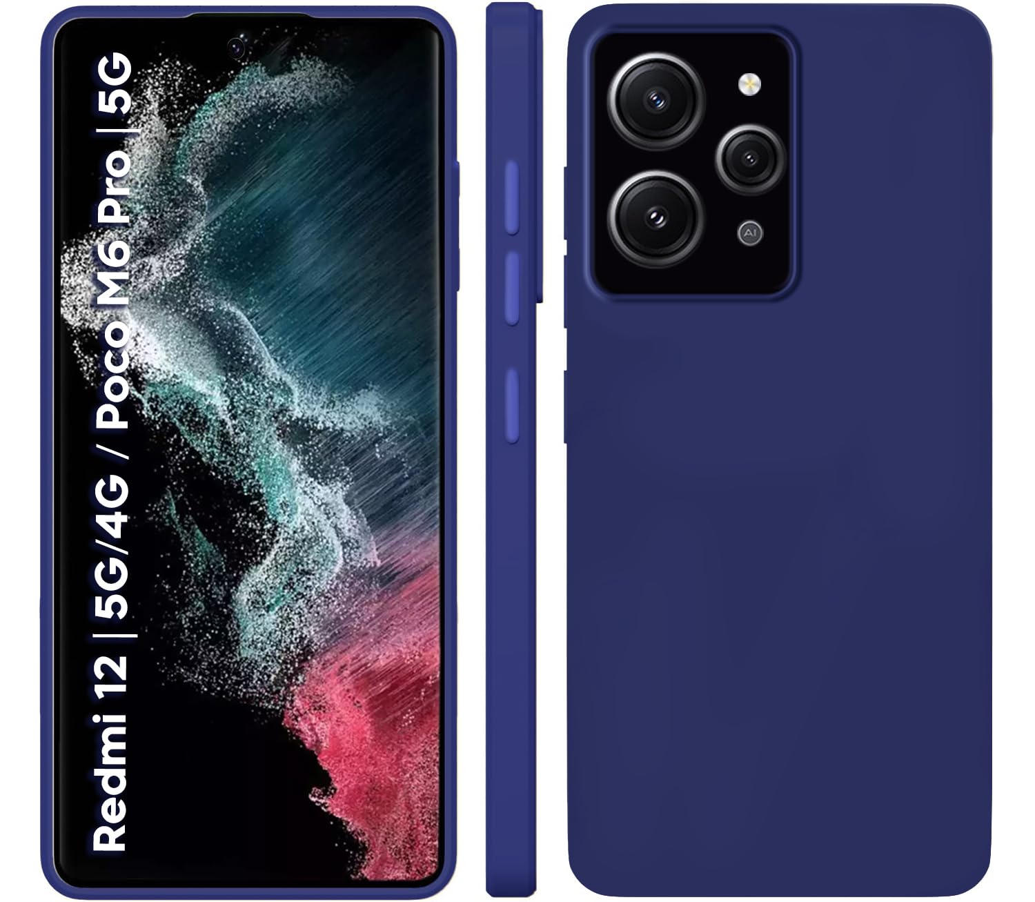 TRUEUPGRADE Compatible for Mi Redmi 12 5G / 4G / Poco M6 Pro 5G Cover Case | Soft Silicon Rubberised Cover |Camera Protection Bump Back Cover for Mi Redmi 12 5G / 4G / Poco M6 Pro 5G (Blue) (B0CGRCG8PN) Amazon Price History, Amazon Price Tracker
