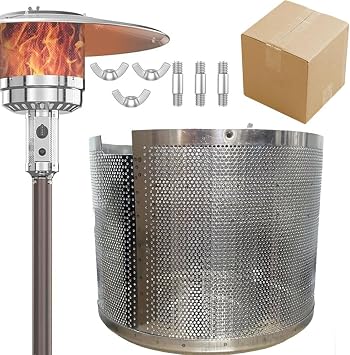 Patio Heater Emitter Screen Main Burner Net Cover Heater Replacement Parts 304 Will Not Rust Steel Double Net 10 3/4" Diameter Applied to Most Gas Patio Heater Emitter Screen