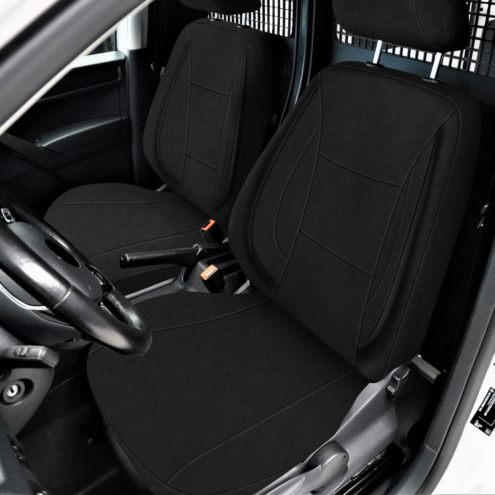 Auto-Stoelhoezen Set Voor VW Caddy 2011-2021, Universeel Auto Stoelhoezensets Voor en Achter Stoelhoes Stoelbeschermer Antislip Ademend Interieur Accessoires,Pink