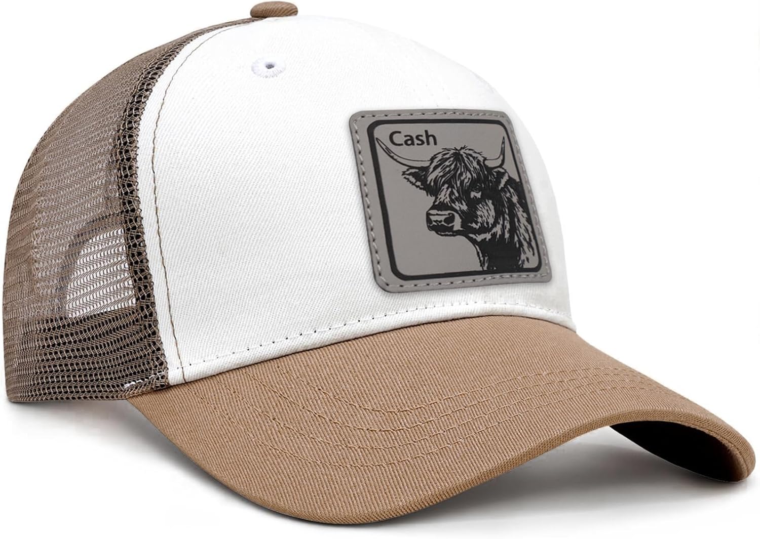 Animal Trucker Hats Leather Pattern Adjustable Snapback Mesh Animal Baseball Cap for Men - Image 3