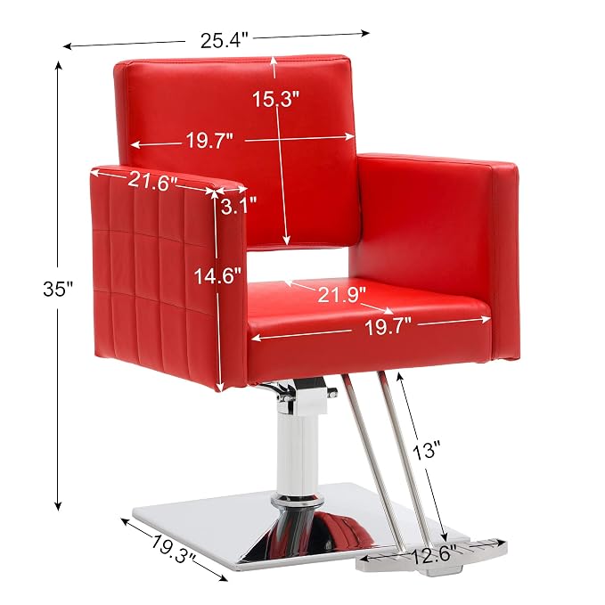 Silla hidráulica de peluquería BarberPub ajustable y giratoria miniatura 3