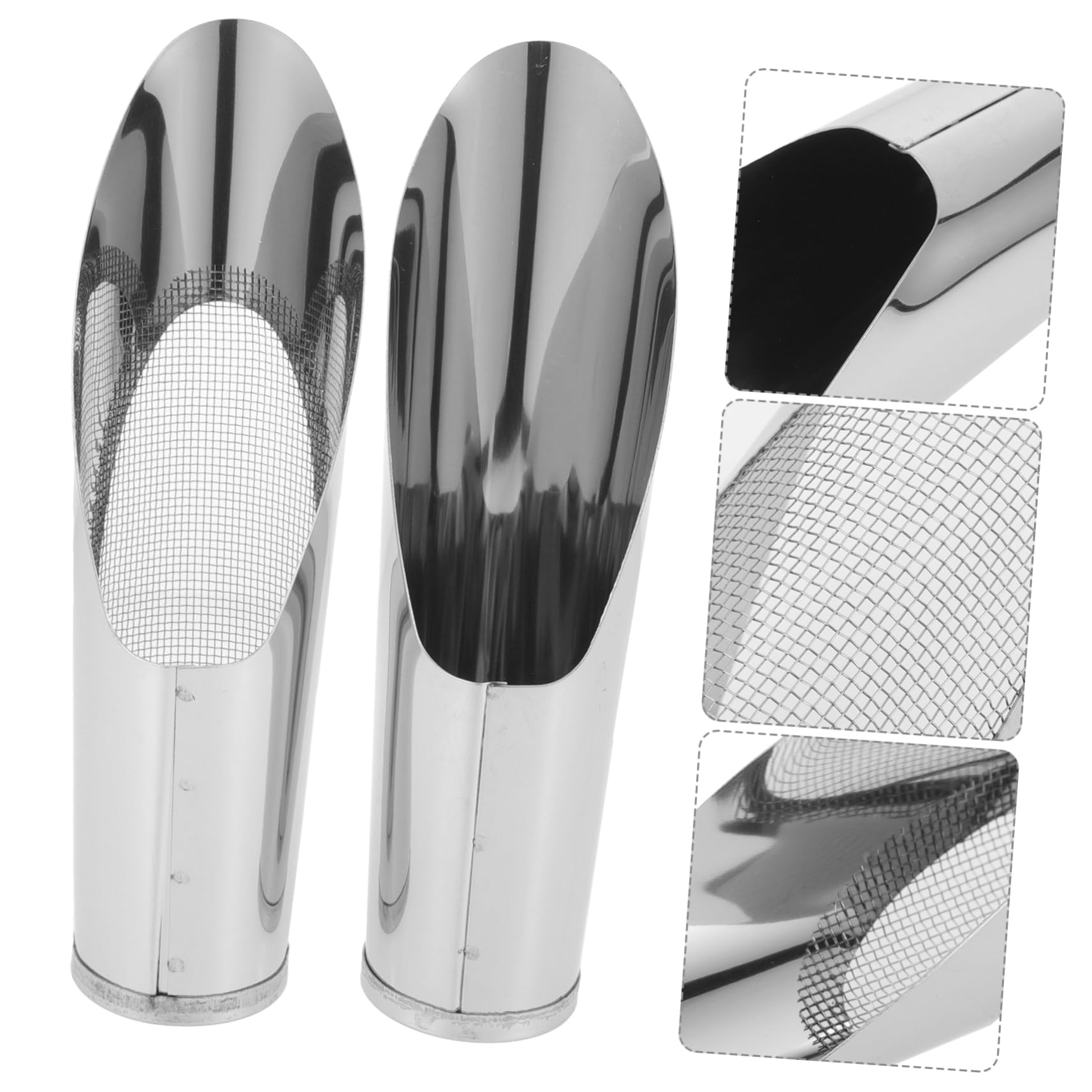 IWOWHERO 2Pcs Stainless Steel Garden Shovel Ergonomic Planting and Sifting Tools for Easy Digging and Transplanting Durable Garden Supplies for Flower and Plant Care