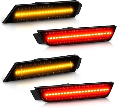 Bestview Led Side Marker Lights for Chevy Camaro 2010-2015 Amber&Red