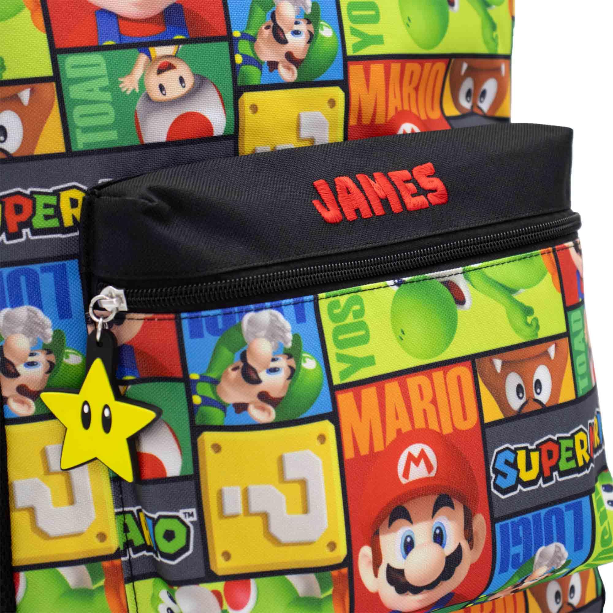 DIBSIES Personalized Backpack and Lunch Box Combo created using Super Mario Backpack and Lunch Box Combo