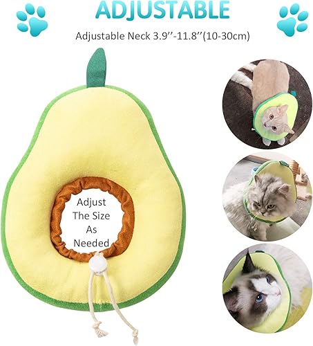 Miniatura 3 de Frienda 2 piezas de cono ajustable para gato, collar de recuperación de gato, conos de gatito después de cirugía, correa para el cuello de mascota