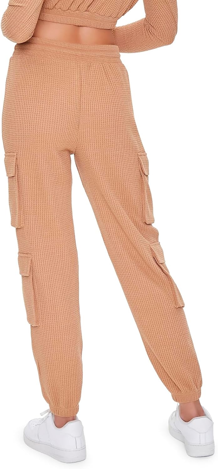 Forever 21 Womens Waffle Knit Cargo Joggers - Image 4