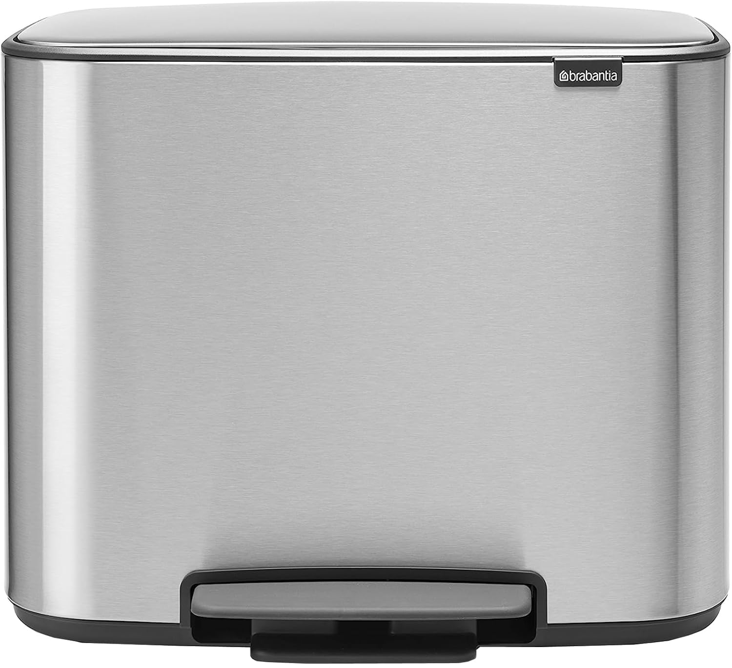 Brabantia Bo StepOn Pedal Trash Can 9.5 Gal Inner Bucket (Matt Steel