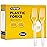 [100 Count] Clear Plastic Forks Heavy Duty, Premium Disposable Forks, Durable Plastic Cutlery for Parties, Picnics, Big Event, Daily Use - Heat Resistant & BPA Free
